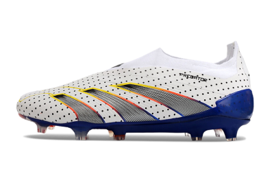 Adidas Predator Accuracy+ Laceless 24 Euphoria FG Football Boots - White/Silver/Blue
