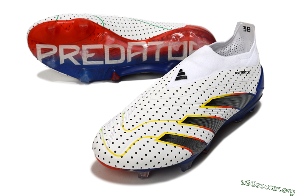 Adidas Predator Accuracy+ Laceless 24 Euphoria FG Football Boots - White/Silver/Blue 0