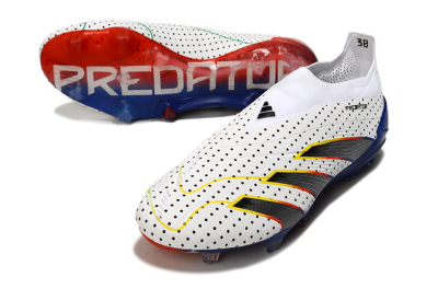 Adidas Predator Accuracy+ Laceless 24 Euphoria FG Football Boots - White/Silver/Blue
