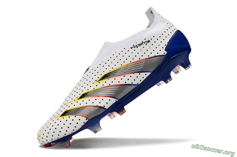 Adidas Predator Accuracy+ Laceless 24 Euphoria FG Football Boots - White/Silver/Blue 5