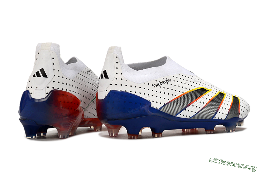 Adidas Predator Accuracy+ Laceless 24 Euphoria FG Football Boots - White/Silver/Blue 6