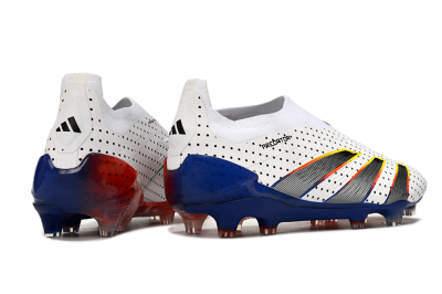 Adidas Predator Accuracy+ Laceless 24 Euphoria FG Football Boots - White/Silver/Blue