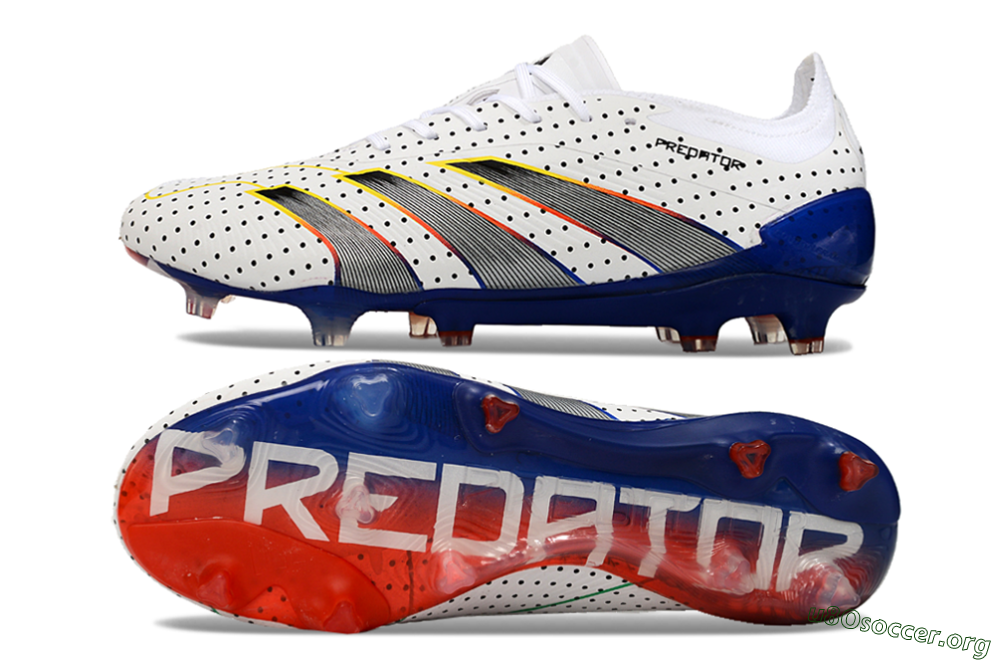 Adidas Predator 24 Elite Euphoria FG Football Boots - White/Silver/Blue 1