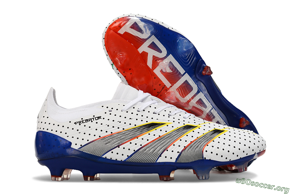 Adidas Predator 24 Elite Euphoria FG Football Boots - White/Silver/Blue 2