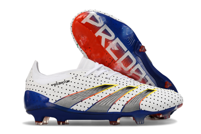 Adidas Predator 24 Elite Euphoria FG Football Boots - White/Silver/Blue