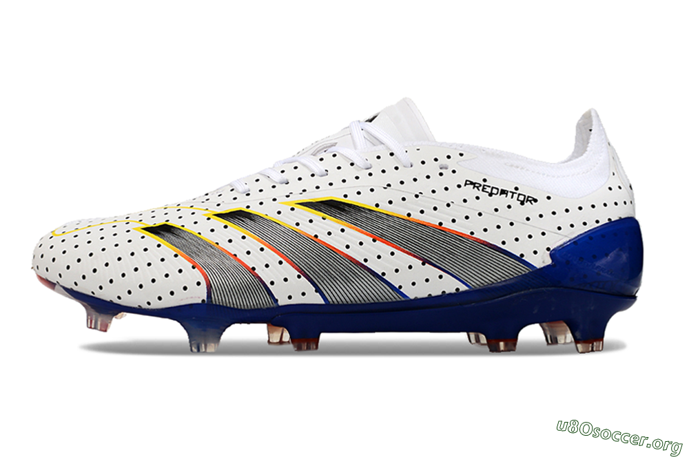 Adidas Predator 24 Elite Euphoria FG Football Boots - White/Silver/Blue 3