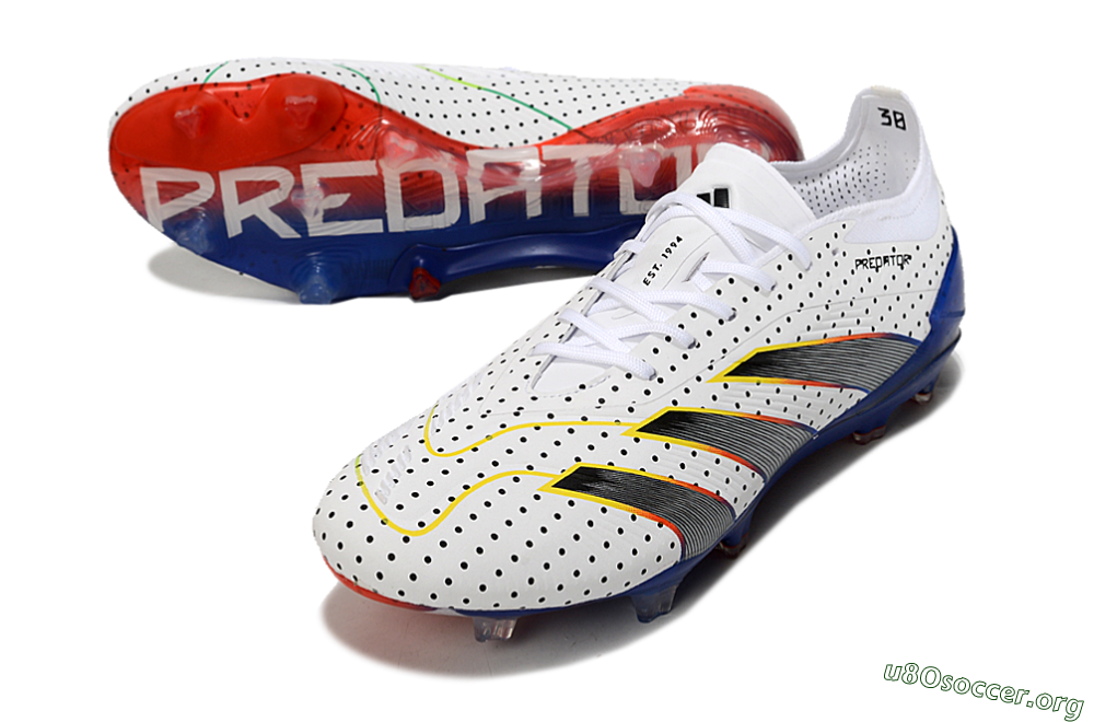 Adidas Predator 24 Elite Euphoria FG Football Boots - White/Silver/Blue 0