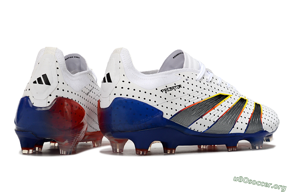 Adidas Predator 24 Elite Euphoria FG Football Boots - White/Silver/Blue 6