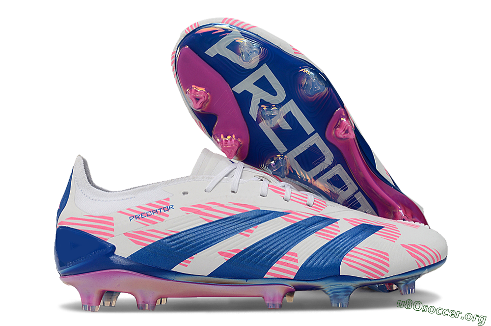 Adidas Predator Accuracy Elite FG Football Boots - White/Pink/Blue 2