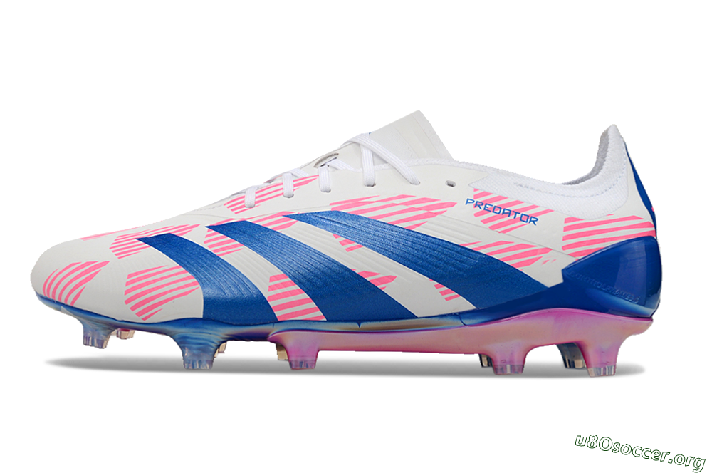 Adidas Predator Accuracy Elite FG Football Boots - White/Pink/Blue 3