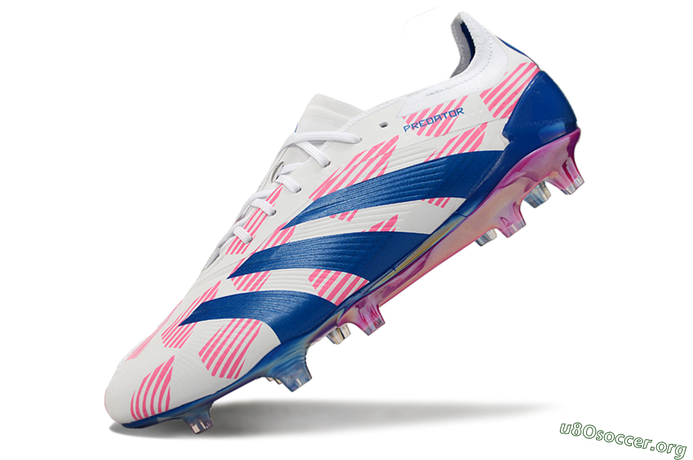 Adidas Predator Accuracy Elite FG Football Boots - White/Pink/Blue 5