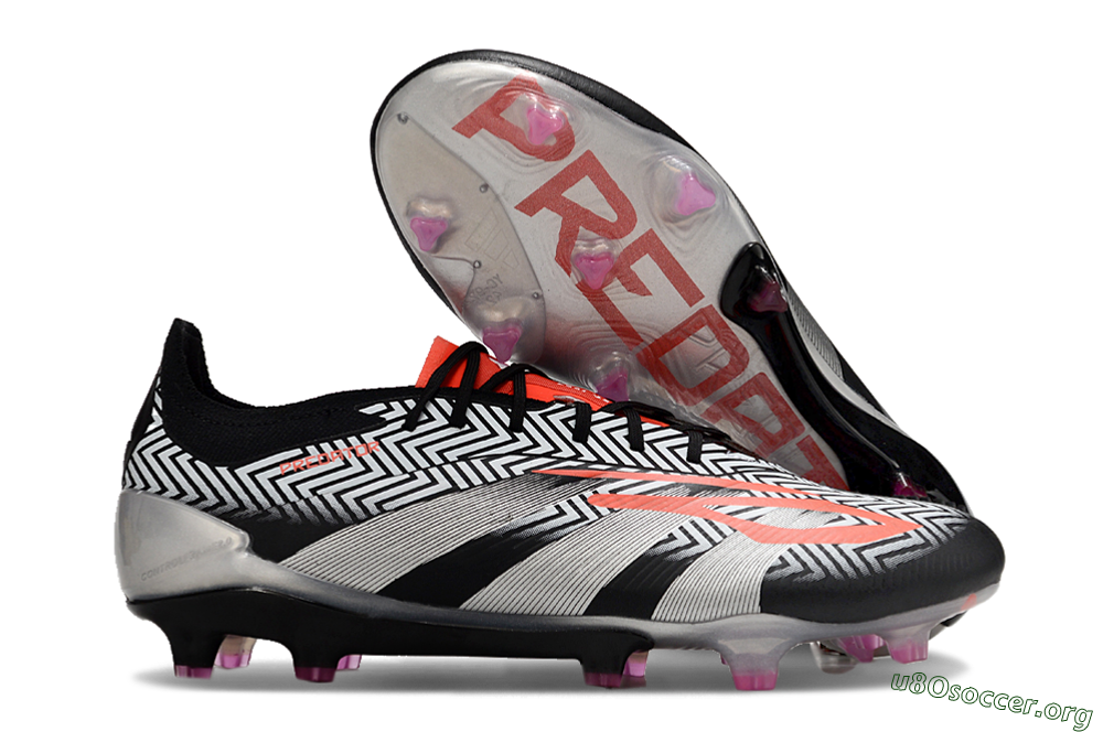Adidas Predator Accuracy Elite FG Football Boots - White/Black/Red/Silver 2