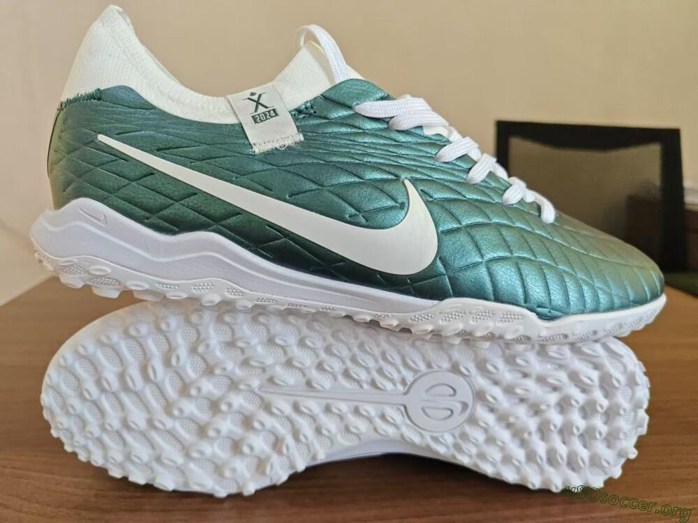 Nike Tiempo Legend 10 Elite TF Football Shoes - Jade/White