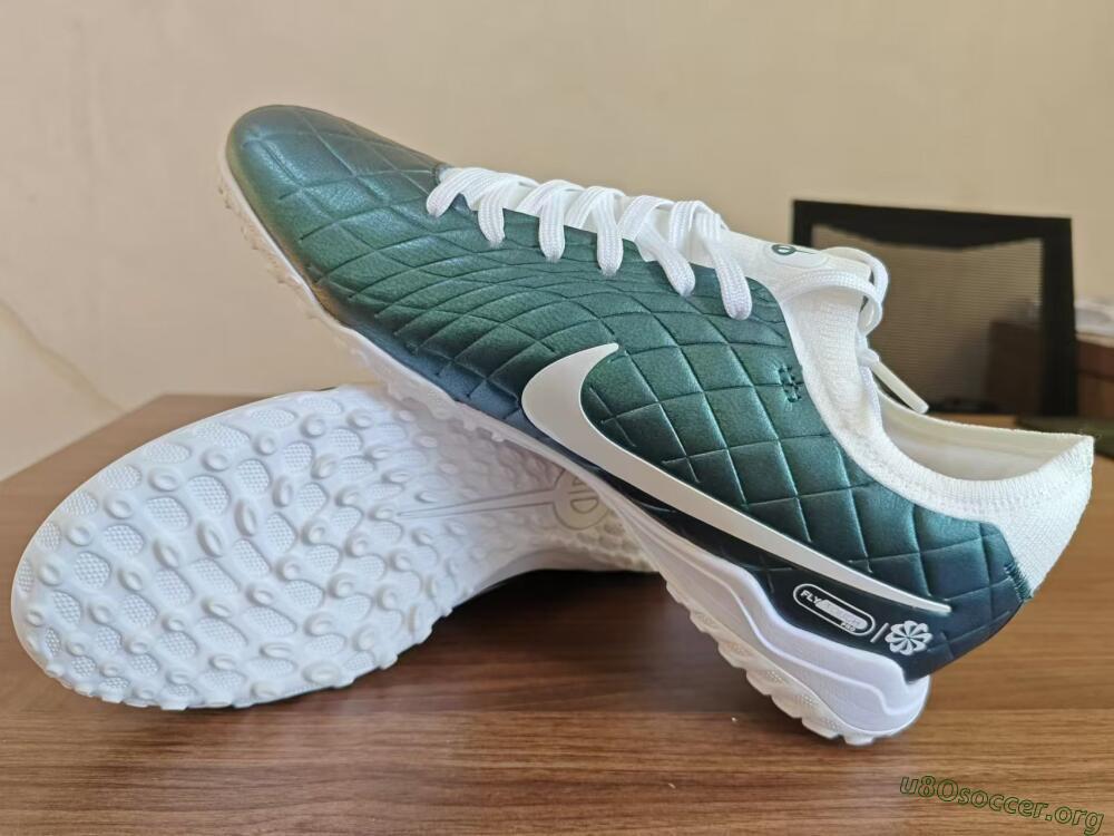 Nike Tiempo Legend 10 Elite TF Football Shoes - Jade/White