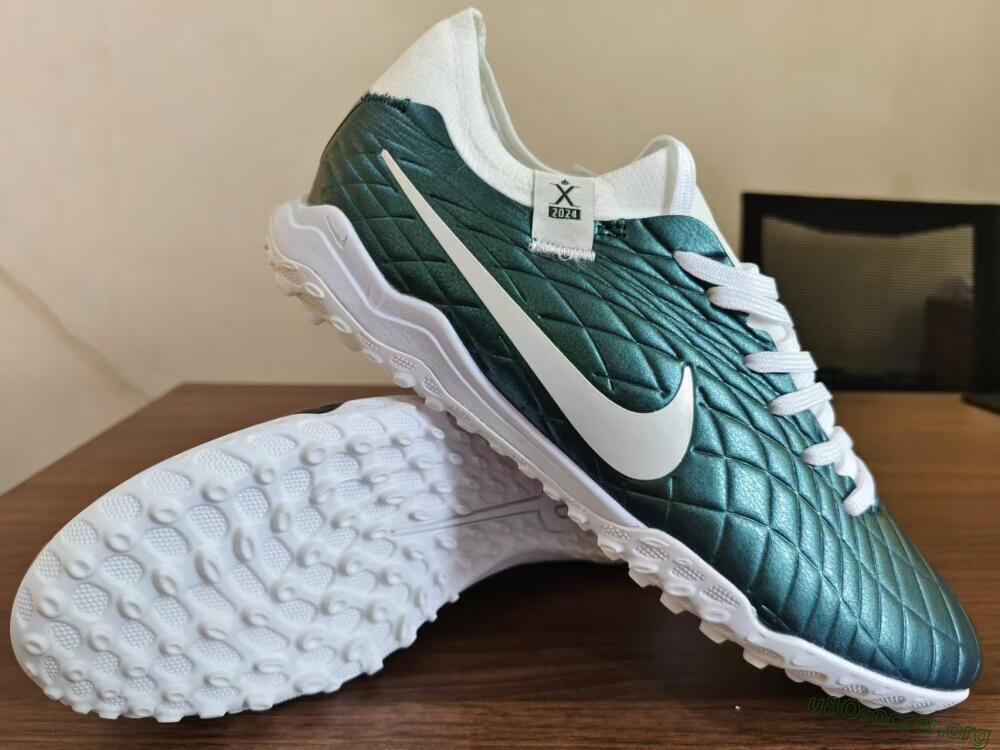 Nike Tiempo Legend 10 Elite TF Football Shoes - Jade/White