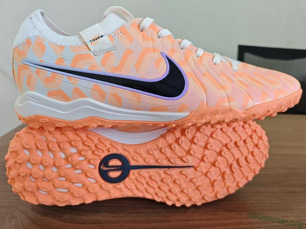 Nike Tiempo Legend 10 Elite TF Football Shoes - Orange/White/Black