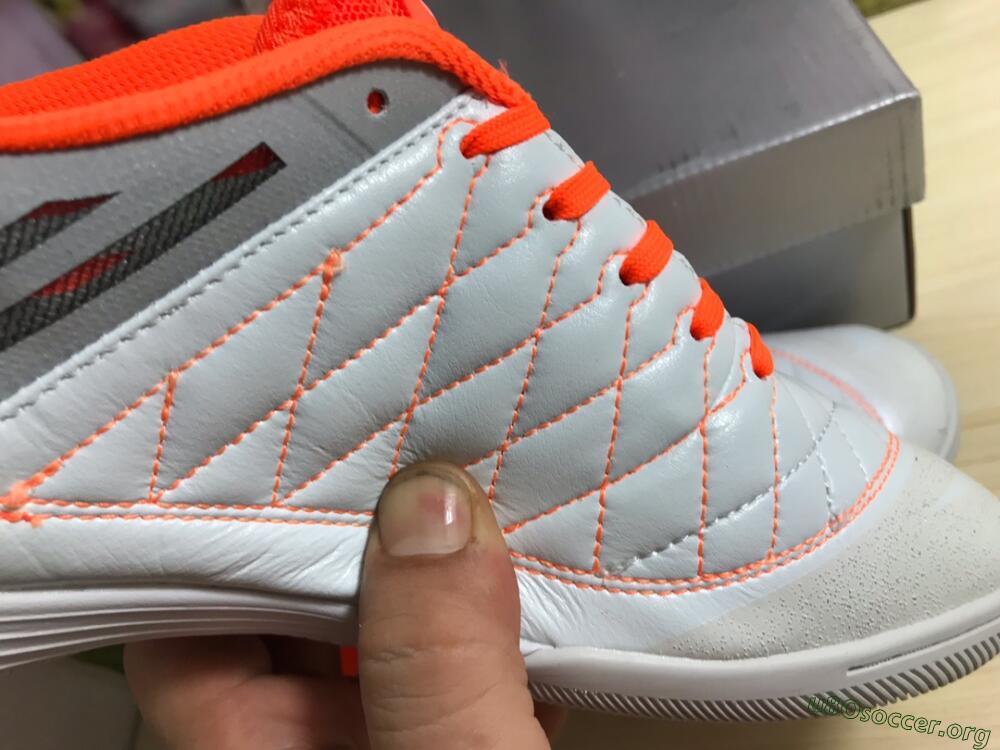 Nike Lunar Gato 2 IC Football Shoes - White/Grey/Orange