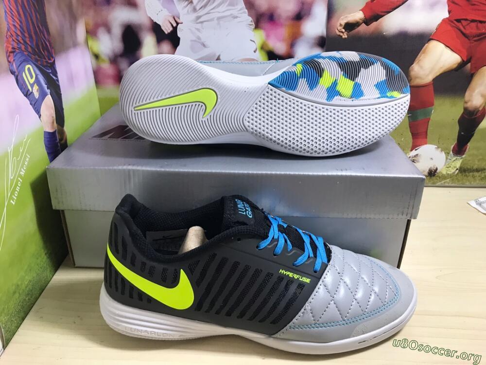 Nike Lunar Gato 2 IC Football Shoes - Black/Blue/Yellow