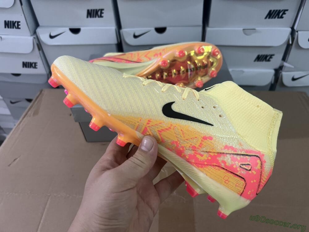 Nike Air Zoom Mercurial Superfly 10 Elite AG Football Boots - Yellow/Pink/Black