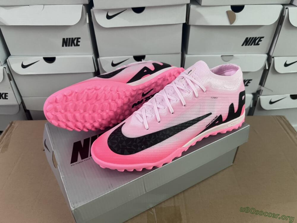 Nike Air Zoom Mercurial Vapor 15 Elite TF Football Shoes - Pink/Black