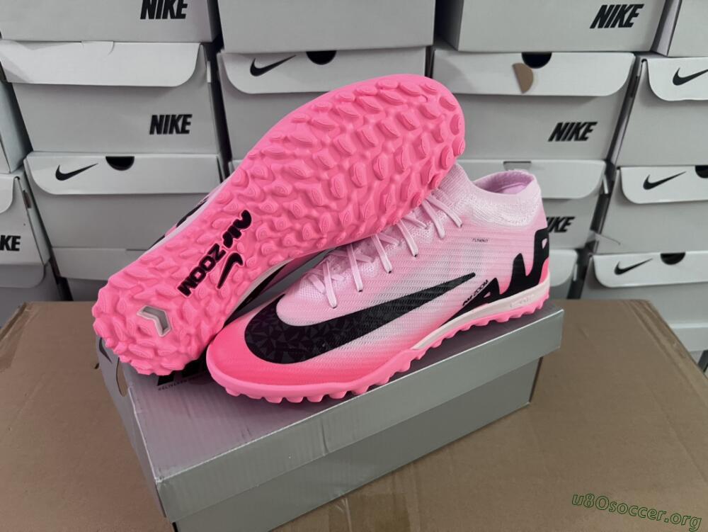 Nike Air Zoom Mercurial Vapor 15 Elite TF Football Shoes - Pink/Black