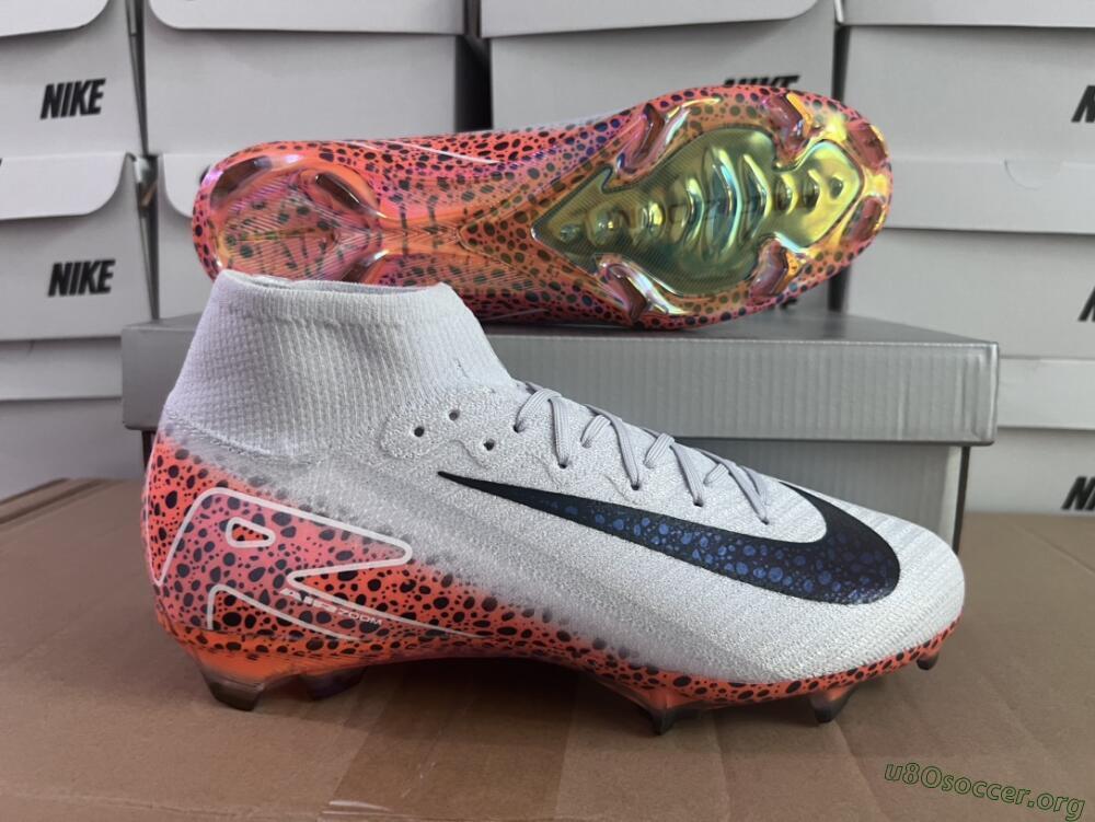 Nike Air Zoom Mercurial Superfly 10 Elite FG Football Boots - Grey/Leopard/Gold