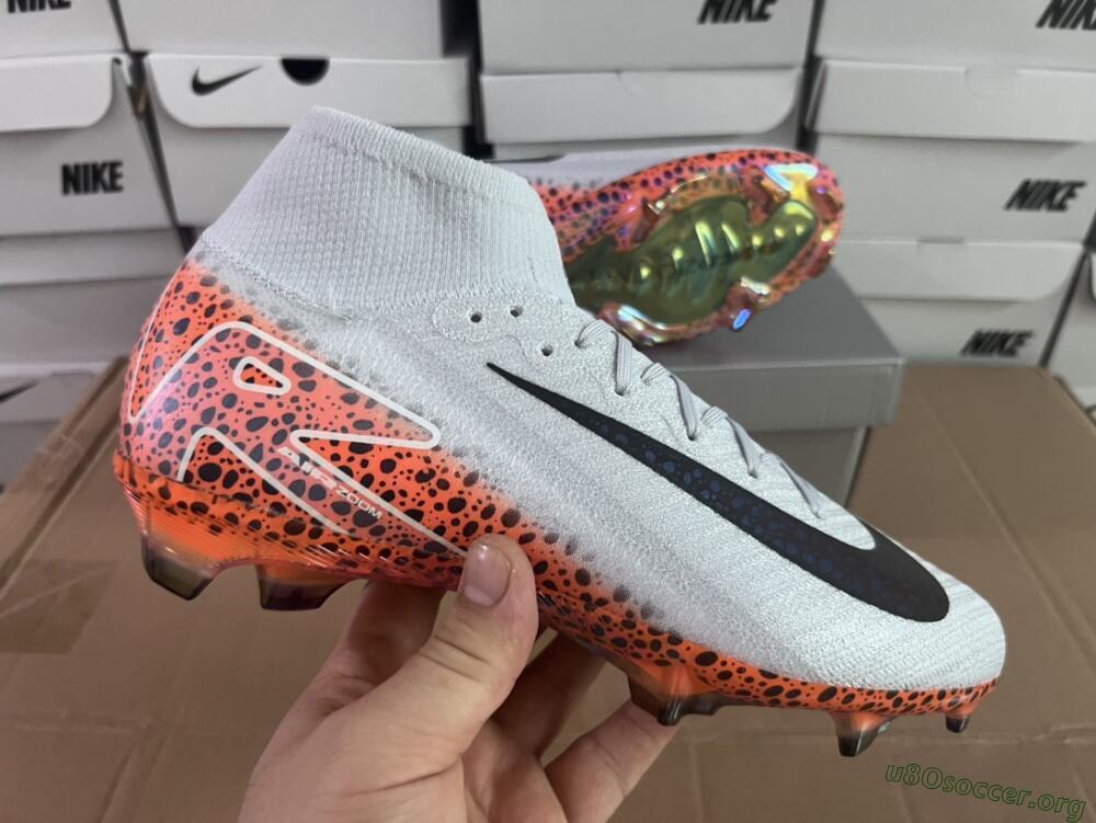 Nike Air Zoom Mercurial Superfly 10 Elite FG Football Boots - Grey/Leopard/Gold