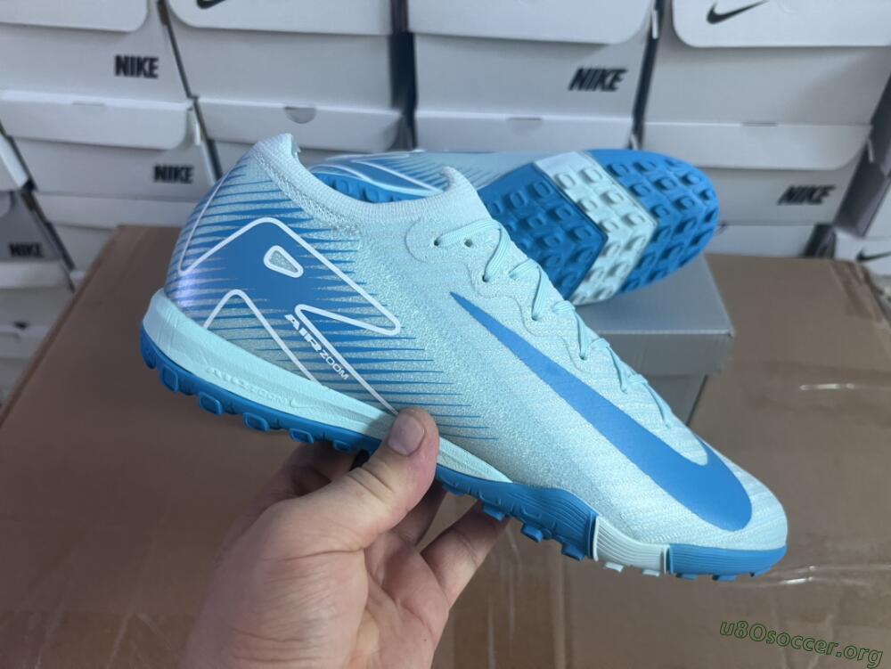 Nike Air Zoom Mercurial Vapor 16 Elite TF Football Shoes - Jade/Beige/Blue