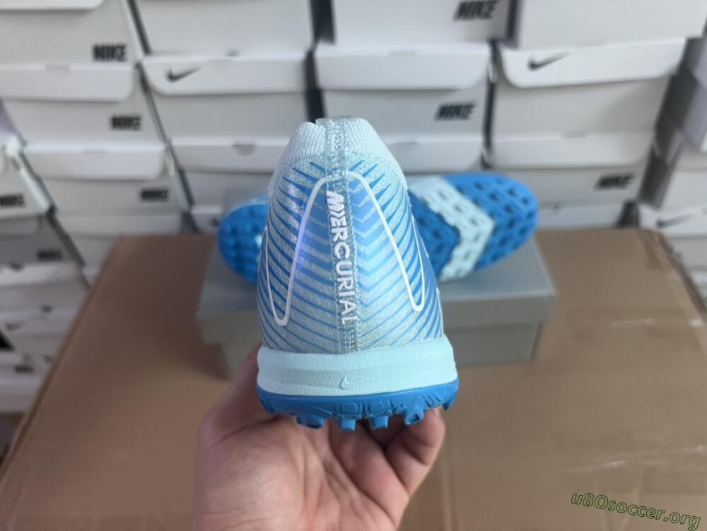 Nike Air Zoom Mercurial Vapor 16 Elite TF Football Shoes - Jade/Beige/Blue