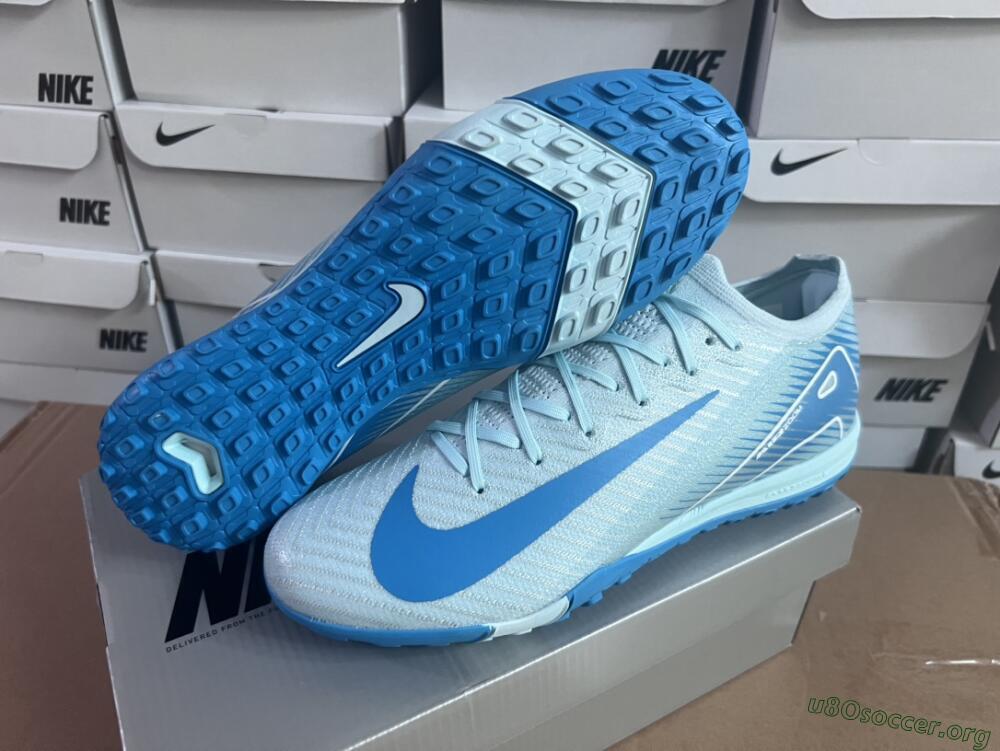 Nike Air Zoom Mercurial Vapor 16 Elite TF Football Shoes - Jade/Beige/Blue