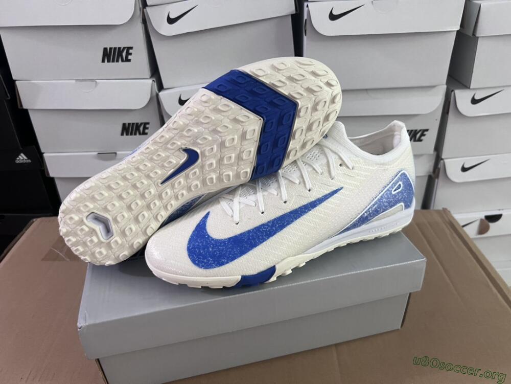 Nike Air Zoom Mercurial Vapor 16 Elite TF Football Shoes - Beige/Blue
