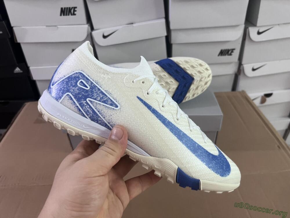 Nike Air Zoom Mercurial Vapor 16 Elite TF Football Shoes - Beige/Blue