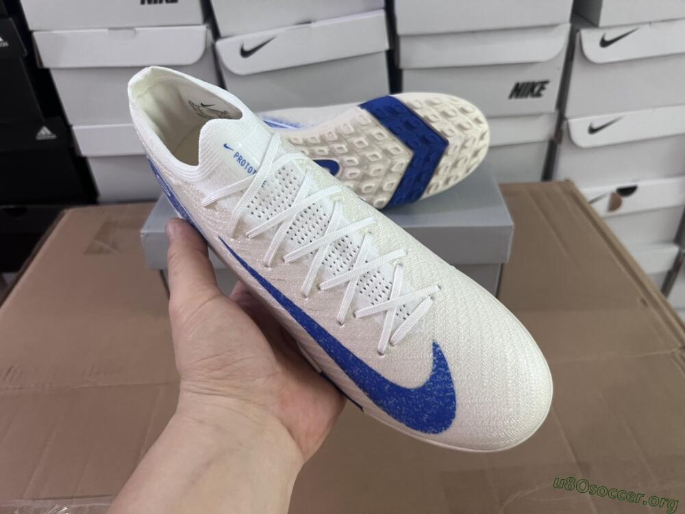 Nike Air Zoom Mercurial Vapor 16 Elite TF Football Shoes - Beige/Blue