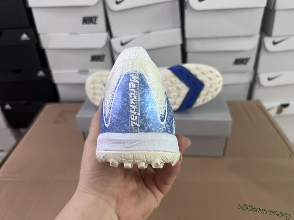 Nike Air Zoom Mercurial Vapor 16 Elite TF Football Shoes - Beige/Blue