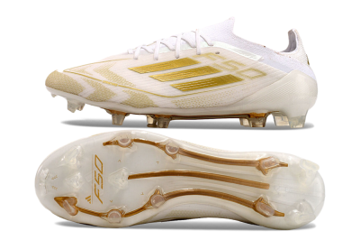 Adidas F50 Elite FG Football Boots - White/Gold