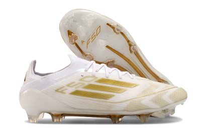 Adidas F50 Elite FG Football Boots - White/Gold
