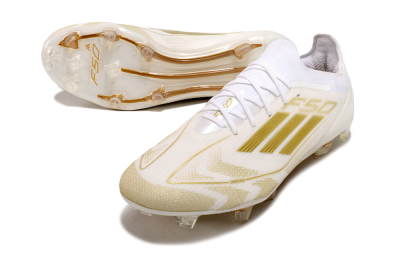 Adidas F50 Elite FG Football Boots - White/Gold