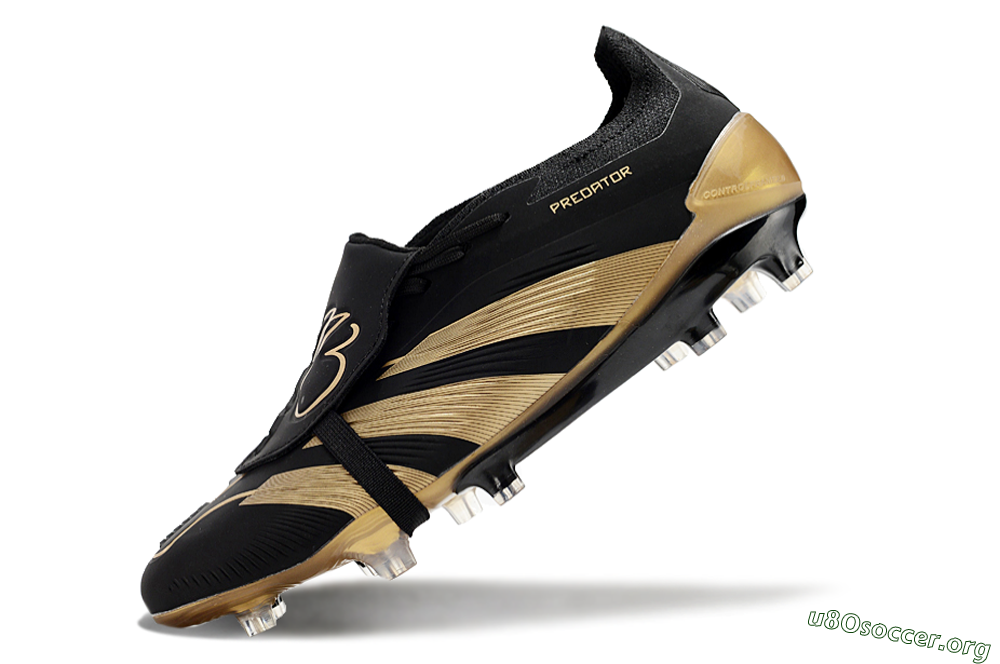 Adidas Predator Elite Tongue FG Football Boots - Black/Gold 5