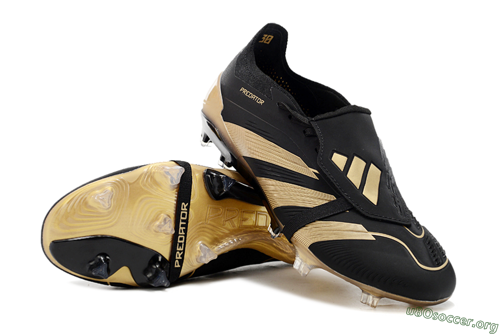 Adidas Predator Elite Tongue FG Football Boots - Black/Gold 0