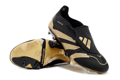 Adidas Predator Elite Tongue FG Football Boots - Black/Gold