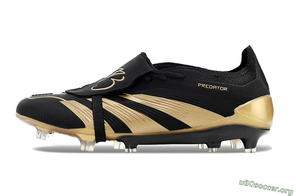 Adidas Predator Elite Tongue FG Football Boots - Black/Gold 3
