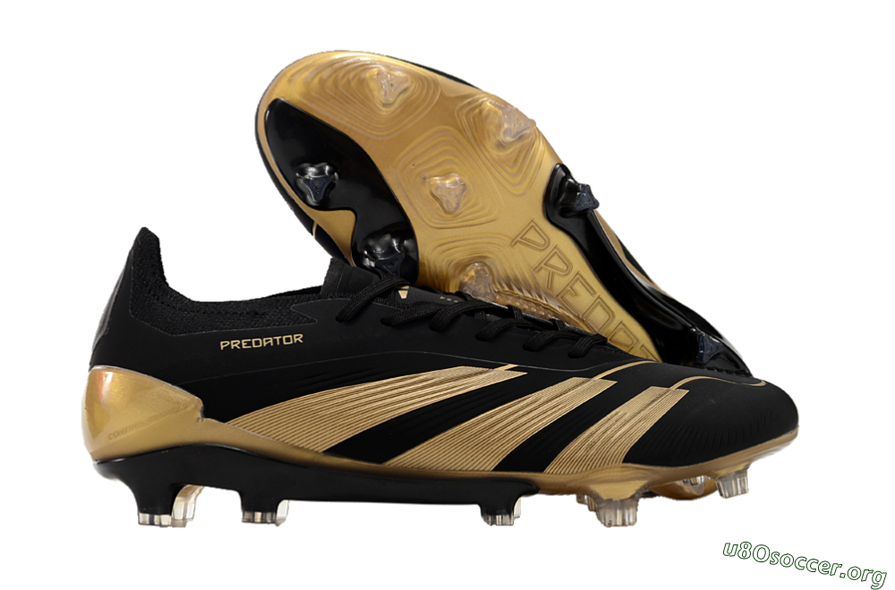 Adidas Predator Elite Accuracy FG Football Boots - Black/Gold 2