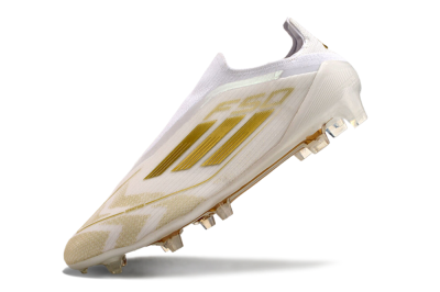 Adidas F50 Elite Laceless FG Football Boots - White/Gold
