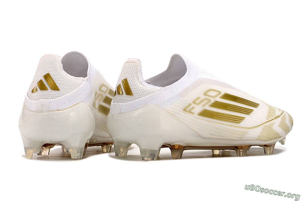 Adidas F50 Elite Laceless FG Football Boots - White/Gold 6