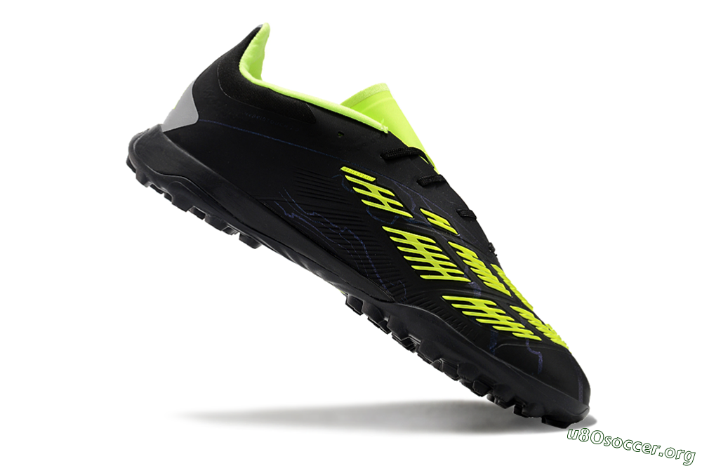 Adidas Predator 24 Elite TF Football Shoes - Black/Yellow/Grey 4