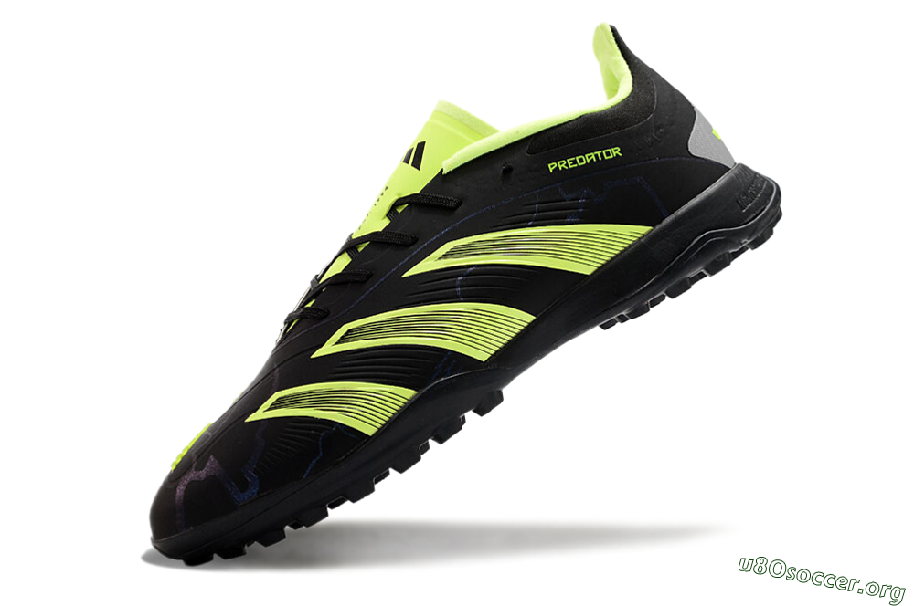 Adidas Predator 24 Elite TF Football Shoes - Black/Yellow/Grey 5