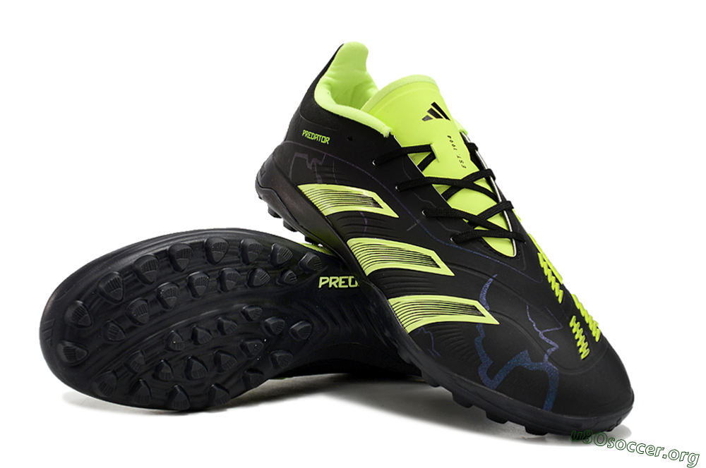 Adidas Predator 24 Elite TF Football Shoes - Black/Yellow/Grey 0