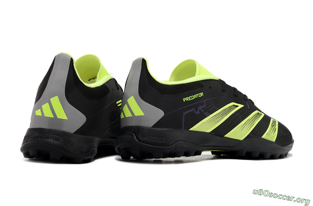 Adidas Predator 24 Elite TF Football Shoes - Black/Yellow/Grey 6