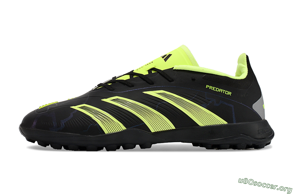 Adidas Predator 24 Elite TF Football Shoes - Black/Yellow/Grey 3