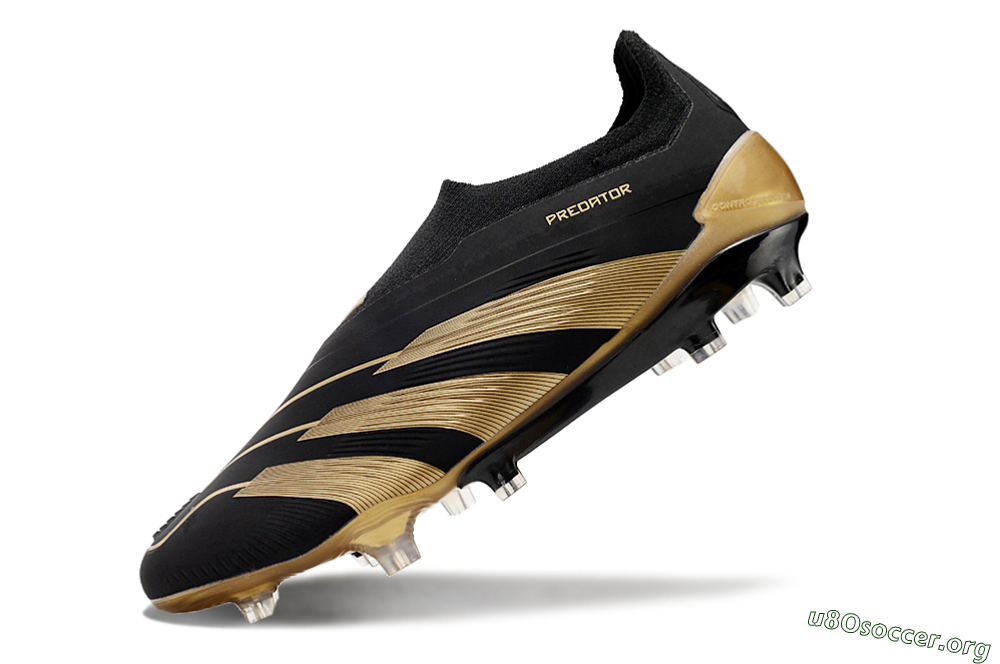Adidas Predator Accuracy+ Laceless FG Football Boots - Black/Gold 5